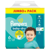 Pampers Baby-Dry Nappies Size 6 (13-18kg) Jumbo+ Pack   62 per pack