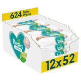 Pampers Baby Wipes Sensitive   12 x 52 per pack