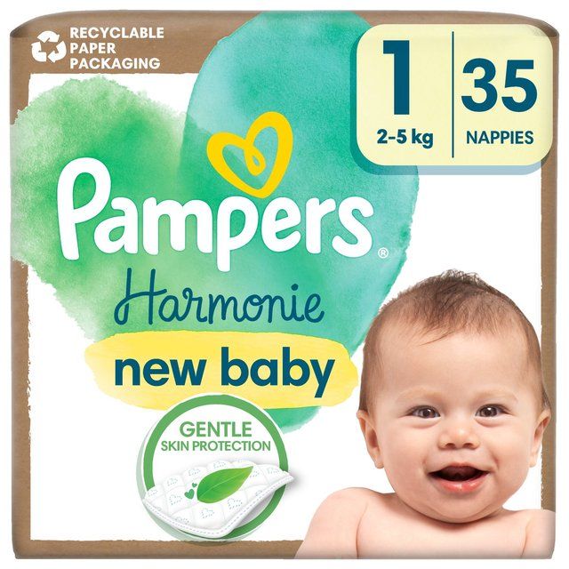 Pampers Harmonie Nappies Size 1 Essential Pack   35 per pack