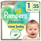 Pampers Harmonie Nappies Size 1 Essential Pack   35 per pack