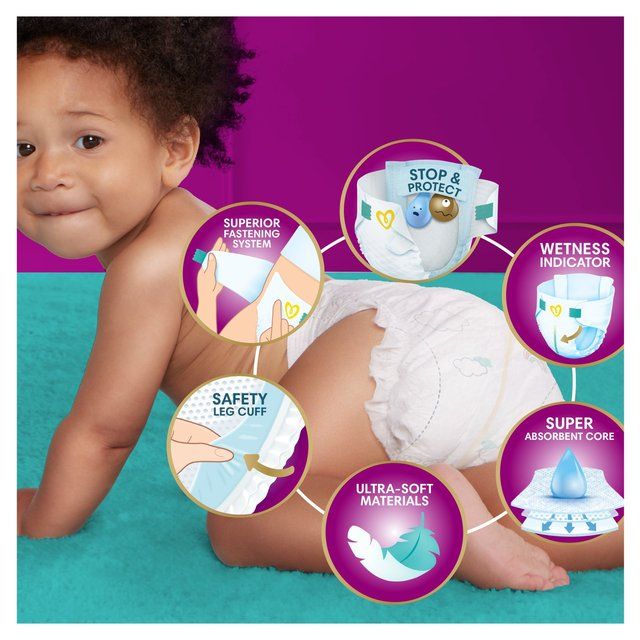 Pampers Premium Protection Nappies Size 4 (9-14kg) Jumbo+ Pack   62 per pack
