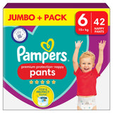 Pampers Premium Protection Nappy Pants Jumbo+ Pack Nappies Size 6, 15kg+ x42