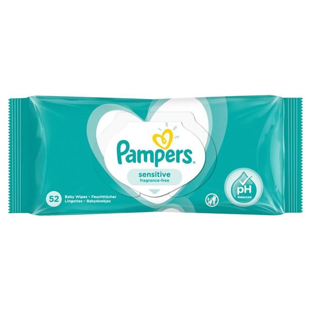 Pampers Sensitive Baby Wipes   52 per pack