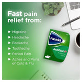 Panadol ActiFast Paracetamol Pain Killers 500mg 14 Tablets   14 per pack
