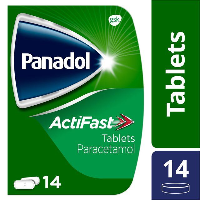 Panadol ActiFast Paracetamol Pain Killers 500mg 14 Tablets   14 per pack