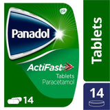 Panadol ActiFast Paracetamol Pain Killers 500mg 14 Tablets   14 per pack