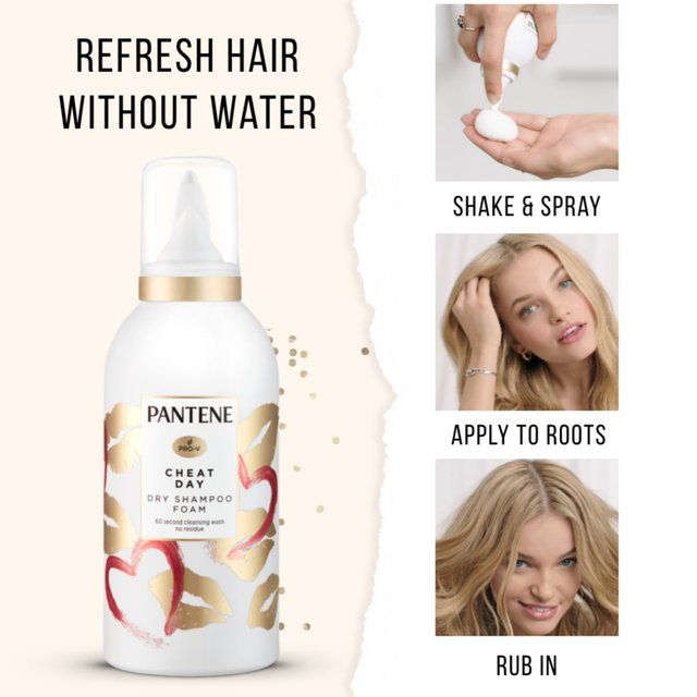 Pantene Waterless Cheat Day Foam Dry Shampoo   50ml