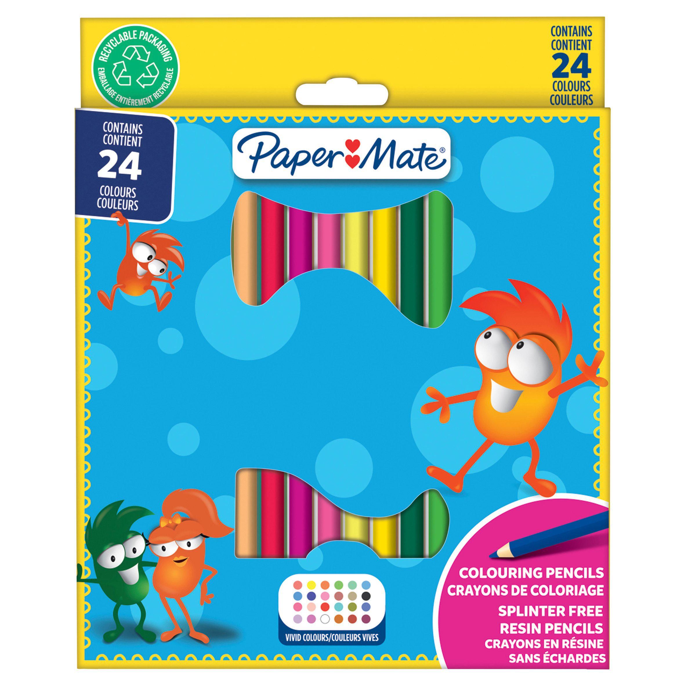 Paper Mate Children's Colouring Pencils Assorted Colours 24pk
