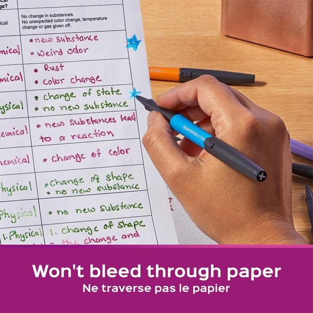 Paper Mate Flair 0.7mm Metallic Felt Tip Pens   6 per pack