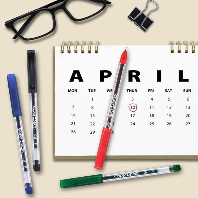 Paper Mate Jiffy Gel Pouch Black   4 per pack