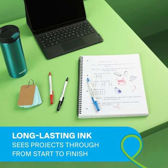 Paper Mate Kilometrico Mixed Ballpoint Pens   8 per pack