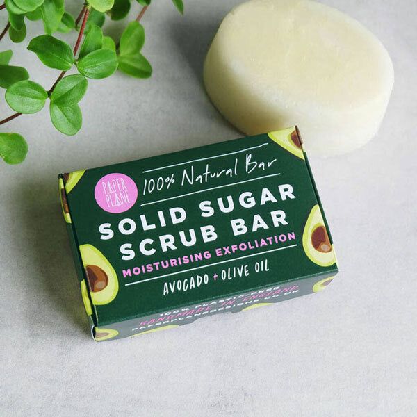 Paper Plane Avocado Solid Sugar Scrub Bar