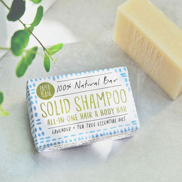 Paper Plane Solid Shampoo Bar Lavender and Tea Tree 95g