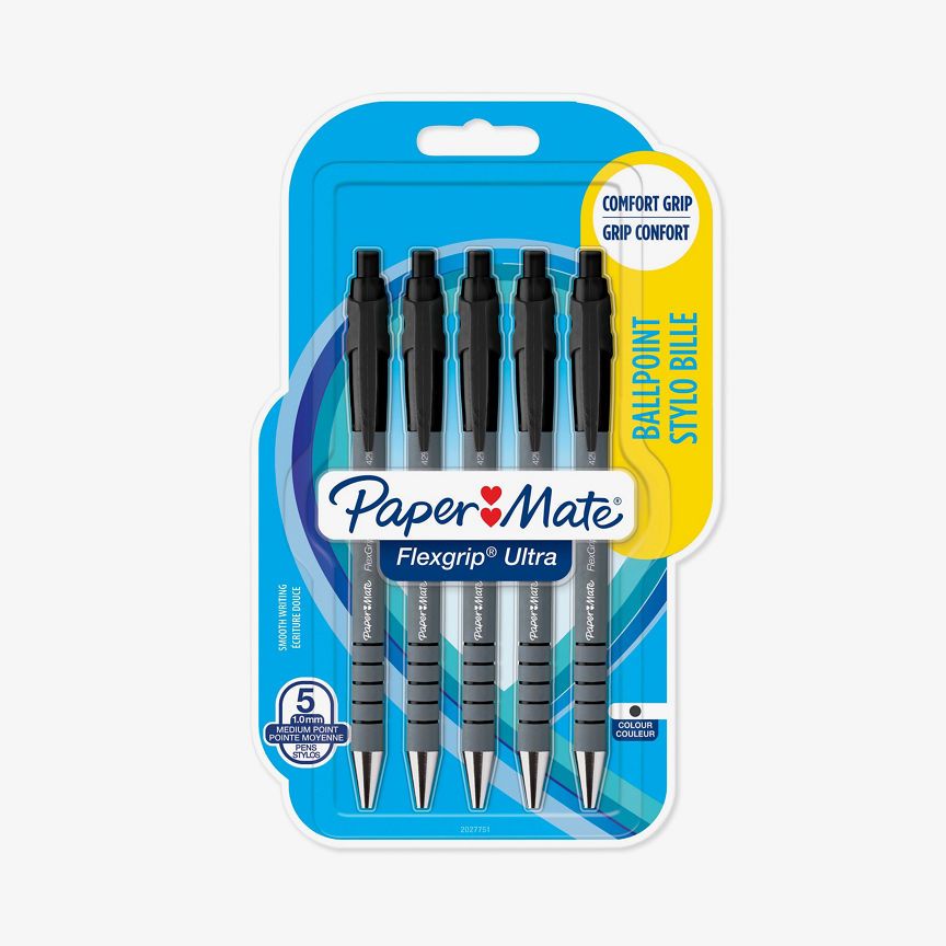Papermate Flexgrip Ultra Ballpoint 5 1.0mm Medium Point Pens