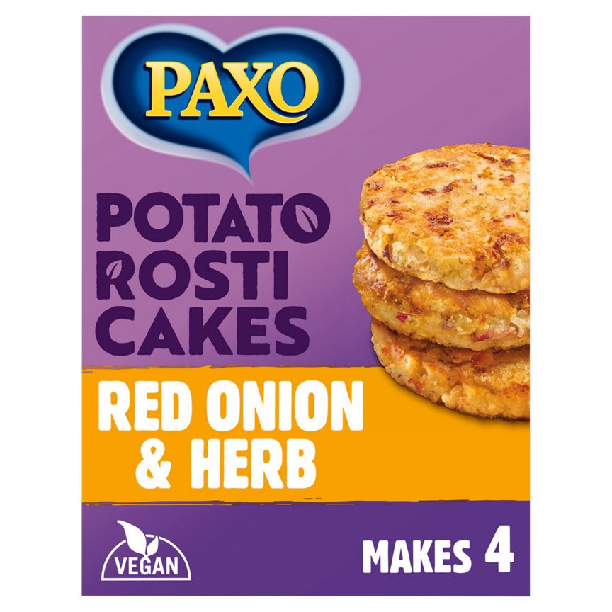 Paxo Potato Rosti Cakes Red Onion &amp;amp; Herb 120g
