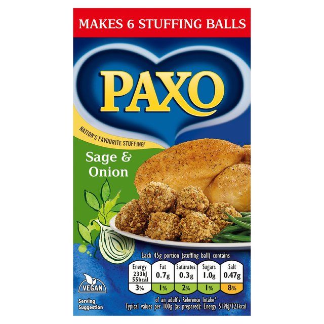 Paxo Sage &amp;amp; Onion Stuffing Mix   85g