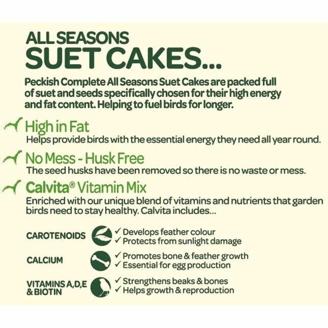 Peckish Complete Suet Cake Block For Wild Birds   300g