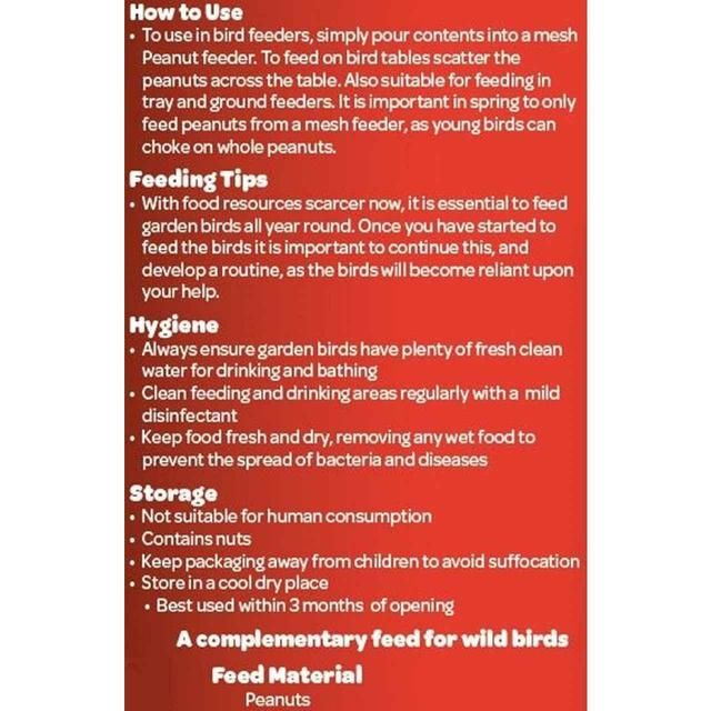 Peckish Peanuts For Wild Birds   1kg