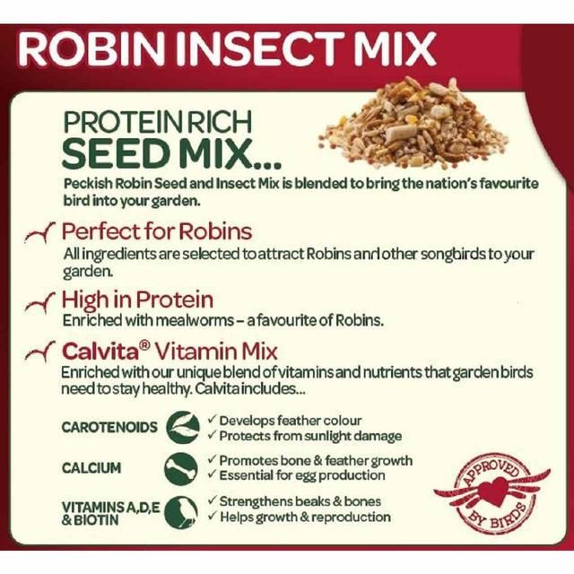 Peckish Robin Bird Seed and Insect Mix   1kg