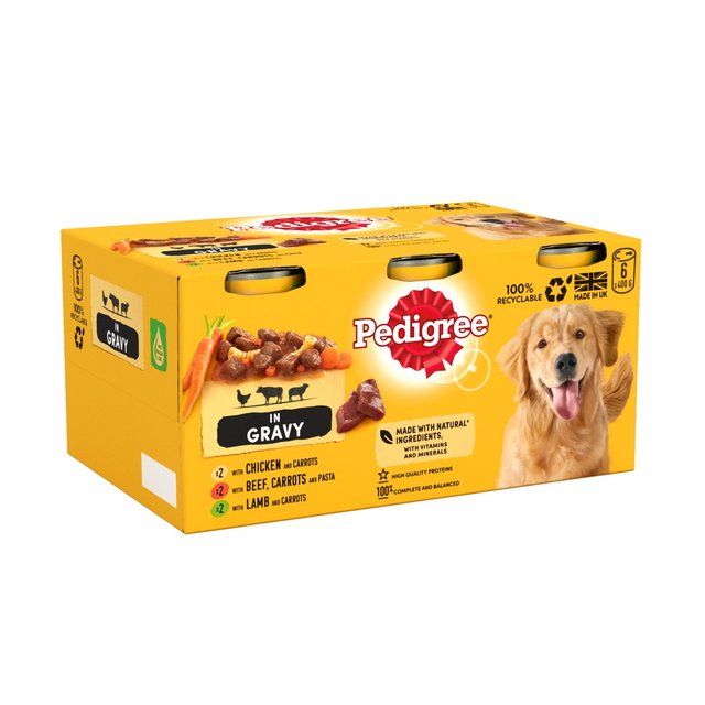 Pedigree Adult Wet Dog Food Tins Country Casseroles in Gravy    6 x 400g GOODS M&amp;S   