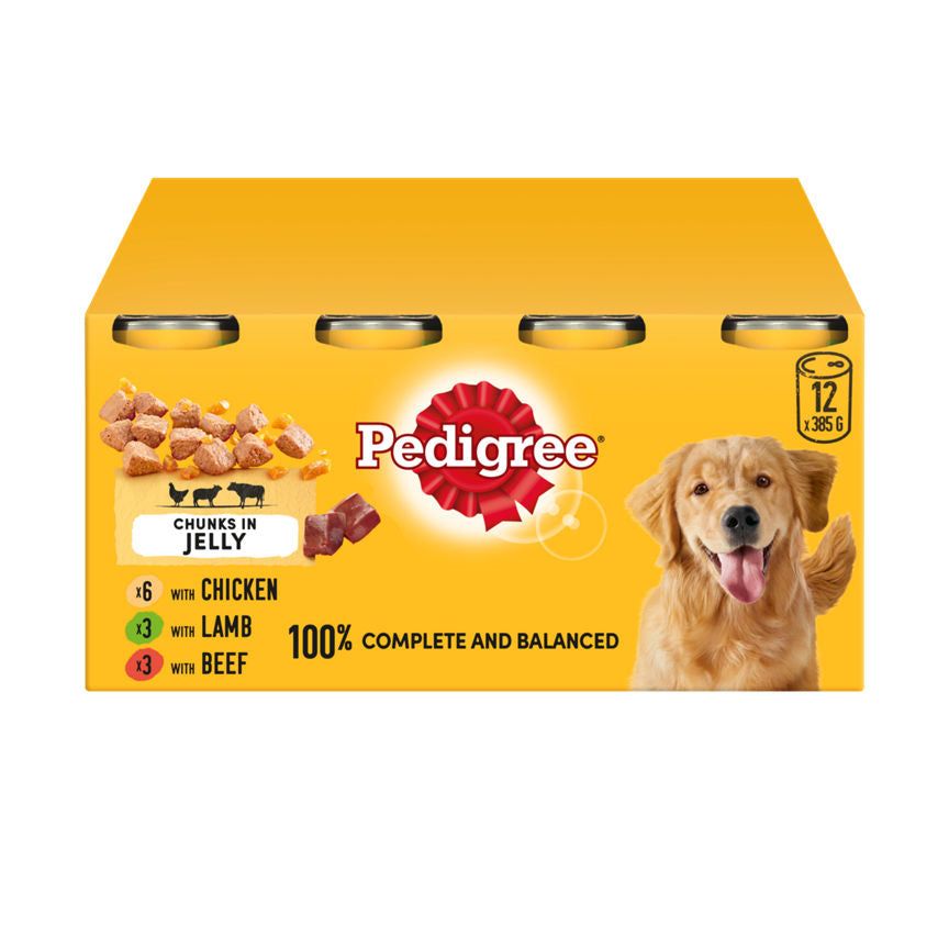Pedigree Adult Wet Dog Food Tins Mixed in Jelly Default Title