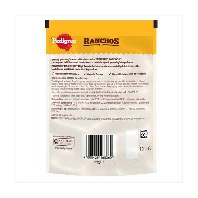 Pedigree Ranchos Jerkies with Beef    70g