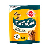 Pedigree Tasty Minis Adult Dog Treats Cheese &amp;amp; Beef Nibbles 140g