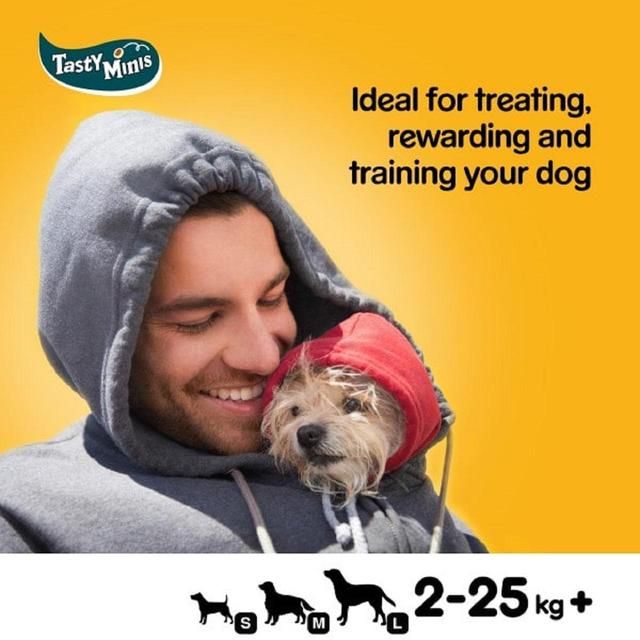 Pedigree Tasty Minis Adult Dog Treats Chicken &amp;amp; Duck Chewy Cubes    130g
