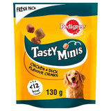 Pedigree Tasty Minis Adult Dog Treats Chicken &amp;amp; Duck Chewy Cubes    130g