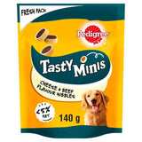 Pedigree Tasty Minis Cheese &amp;amp; Beef Nibbles Dog Treats   140g