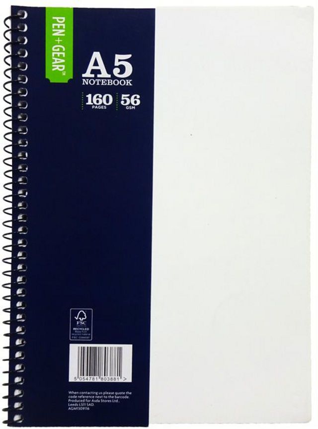 Pen &amp;amp; Gear A5 Notebook