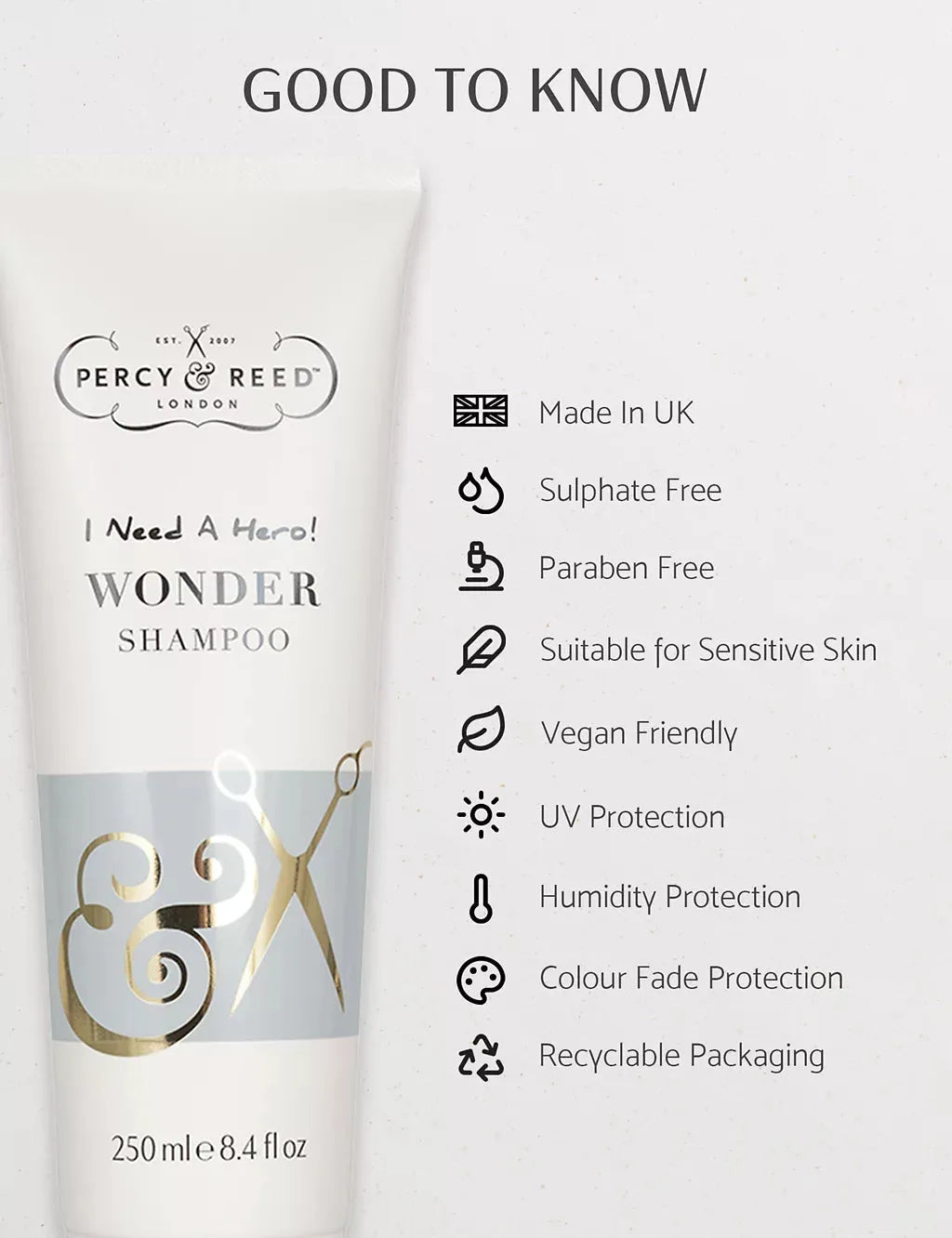 Percy &amp;amp; Reed I Need a Hero! Wonder Shampoo 250ml