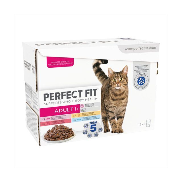 Perfect Fit Advanced Nutrition Adult Cat Food Pouches Mixed in Gravy   12 x 85g