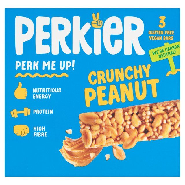 Perkier Crunchy Peanut Protein bars   3 x 35g