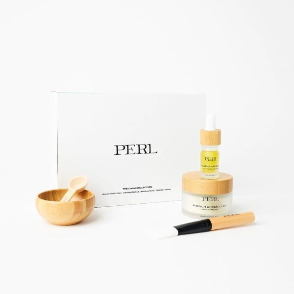 PERL Cosmetics French Green Clay Mask &amp;amp; Calming Mask Oil Set