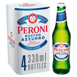 Peroni Nastro Azzurro Beer Lager Bottles   4 x 330ml