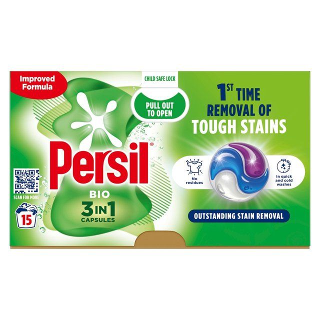 Persil 3 in 1 Laundry Washing Capsules Bio   15 per pack
