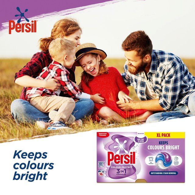 Persil Colour 3 in 1 Laundry Washing Detergent Capsules 36 Washes   36 per pack