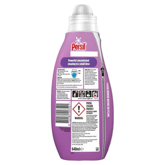 Persil Laundry Washing Liquid Detergent Colour 24 Wash    648ml
