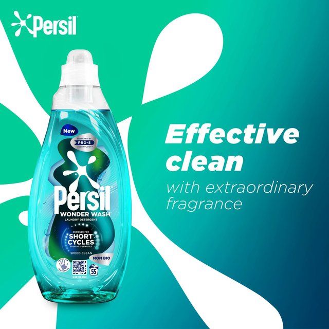 Persil Wonder Wash Speed Clean Non Bio Laundry Detergent 55 Washes   1485ml