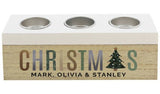 Personalised Message Tea Light Box Christmas Decoration