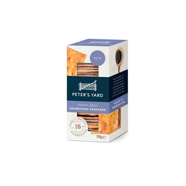 Peter's Yard Poppy Seed Sourdough Crackers   100g