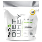 PhD Diet Whey Protein Powder - Vanilla Cr&amp;egrave;me (1kg)