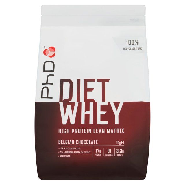 PhD Nutrition Belgian Chocolate Diet Whey Powder   1kg