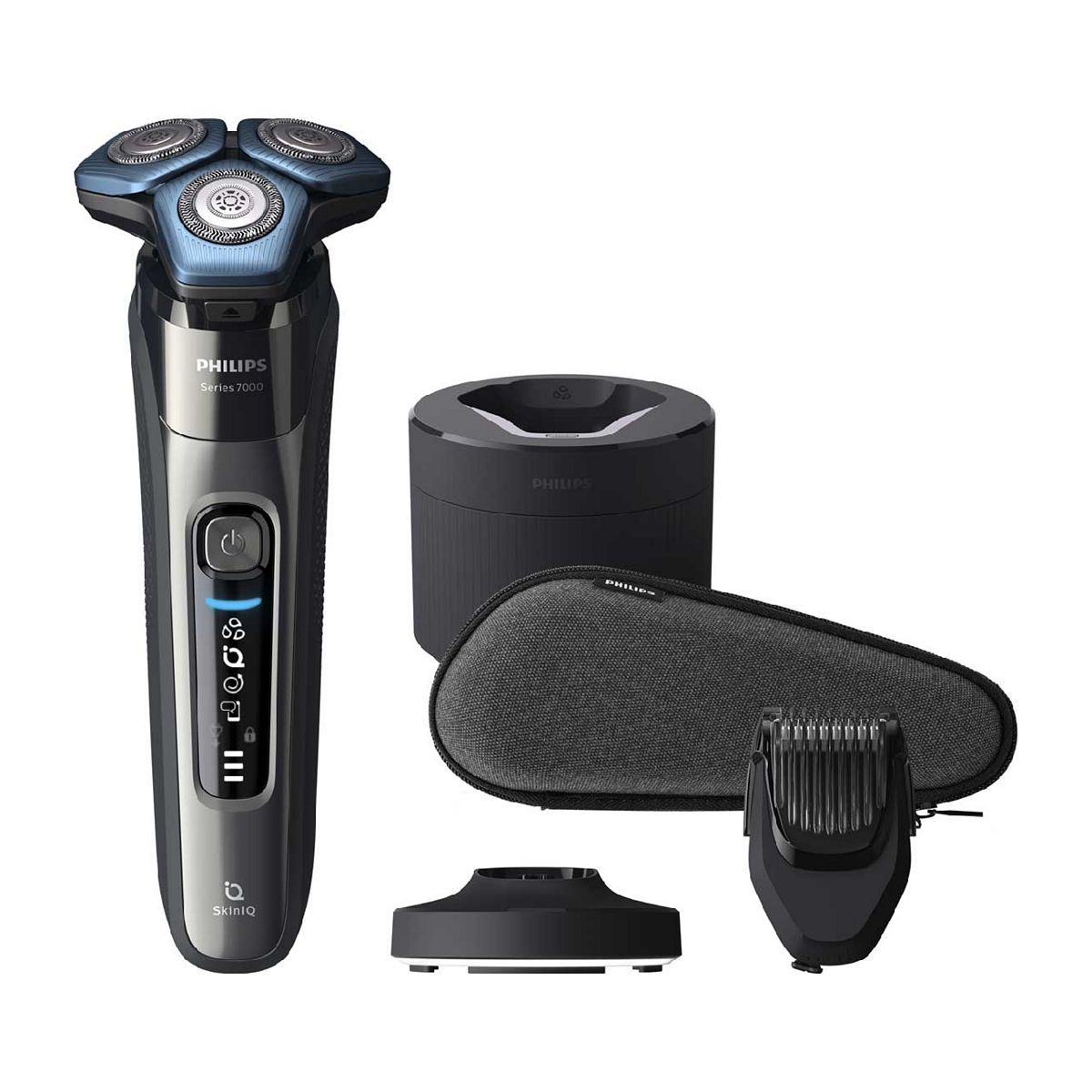 Philips Series 7000 Wet &amp;amp; Dry Electric Shaver with Charging Station and Pouch - S7788/59