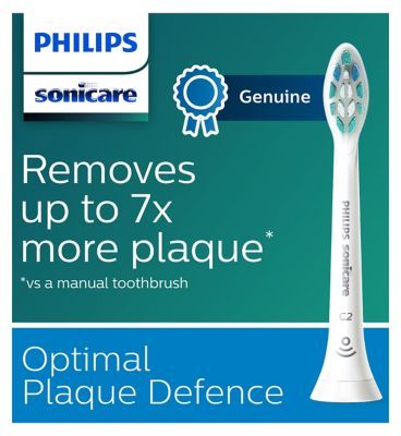 Philips Sonicare C2 Optimal Plaque Defence White Replacement Brushheads - 4pk  HX9024/10