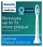Philips Sonicare C2 Optimal Plaque Defence White Replacement Brushheads - 4pk  HX9024/10