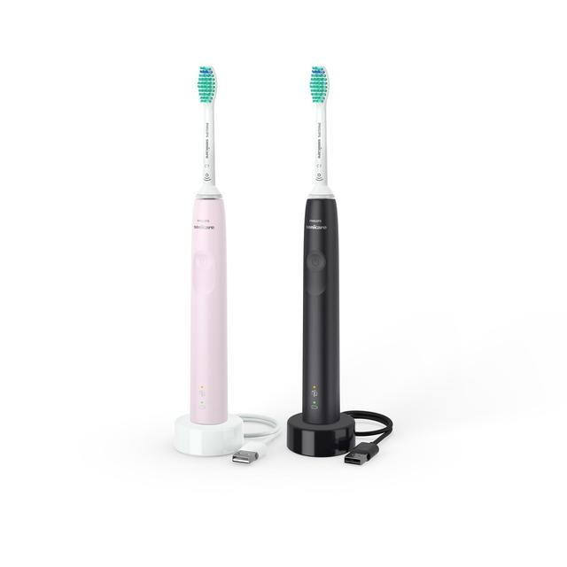 Philips Sonicare Series 3100 dual pack Sugar Rose &amp;amp; Black   2 per pack