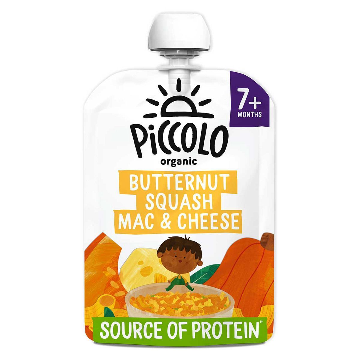Piccolo Butternut Squash Mac &amp;amp; Cheese with A Hint of Sage 130g 7 Months+