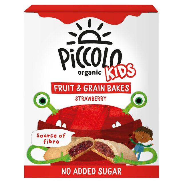 Piccolo Organic Kids Strawberry Fruit &amp;amp; Grain Bars   6 x 22g